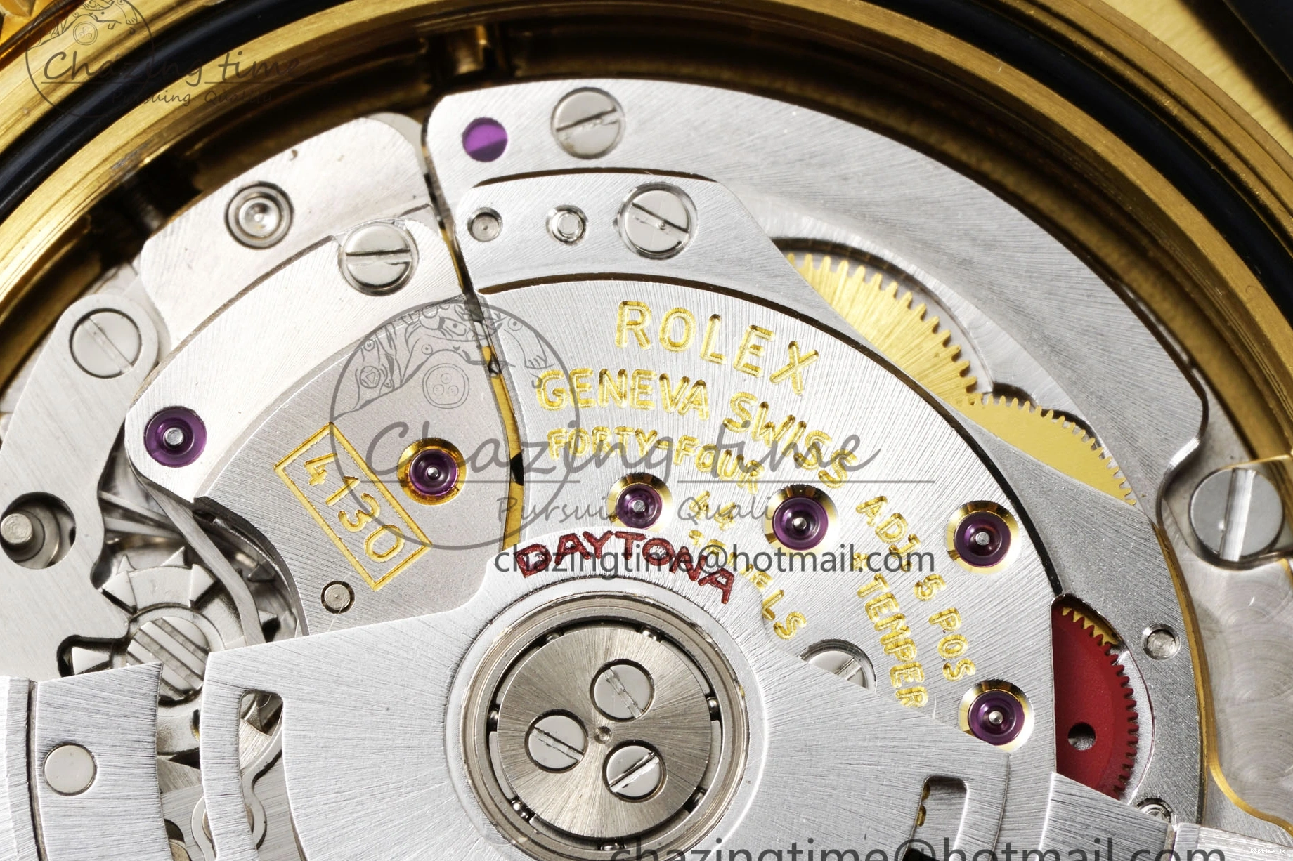 1222 OnTrend Daytona 116518 BTF 1:1 Best Edition YG Black Dial on Oysterflex Rubber Strap SA4130 V 2260